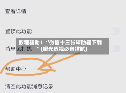 教程辅助！“微信十三张辅助器下载”(曝光透视必备猫腻)-第3张图片