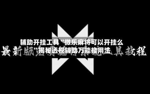 辅助开挂工具“微乐麻将可以开挂么”揭秘透视辅助万能挂用法-第3张图片