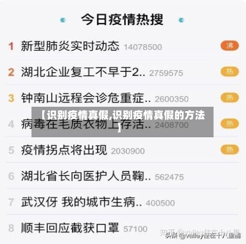 【识别疫情真假,识别疫情真假的方法】-第2张图片