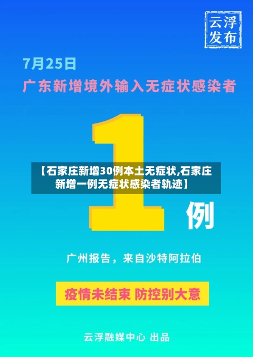 【石家庄新增30例本土无症状,石家庄新增一例无症状感染者轨迹】