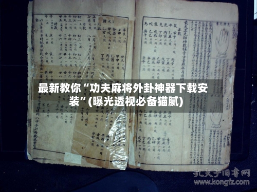 最新教你“功夫麻将外卦神器下载安装	”(曝光透视必备猫腻)-第2张图片