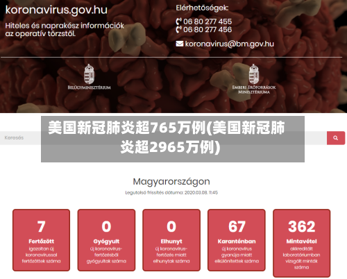 美国新冠肺炎超765万例(美国新冠肺炎超2965万例)