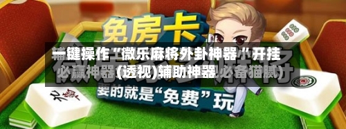 一键操作“微乐麻将外卦神器 ”开挂(透视)辅助神器-第3张图片