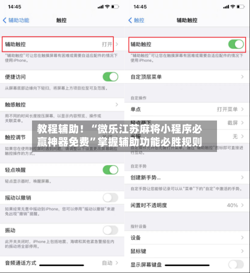 教程辅助！“微乐江苏麻将小程序必赢神器免费”掌握辅助功能必胜规则-第2张图片