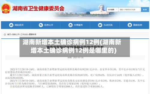 湖南新增本土确诊病例12例(湖南新增本土确诊病例12例是哪里的)-第3张图片