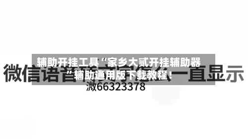 辅助开挂工具“家乡大贰开挂辅助器”辅助通用版下载教程！