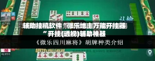 辅助挂机软件“微乐地主万能开挂器	”开挂(透视)辅助神器-第2张图片