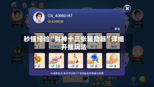 秒懂经验“财神十三张辅助器	”详细开挂玩法-第2张图片