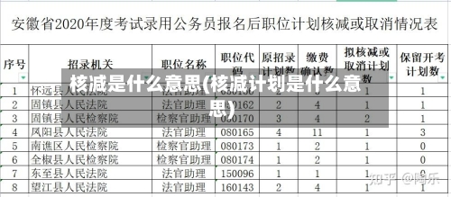 核减是什么意思(核减计划是什么意思)