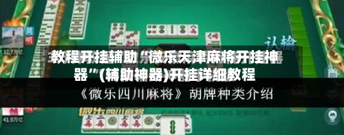 教程开挂辅助“微乐天津麻将开挂神器	”(辅助神器)开挂详细教程-第2张图片