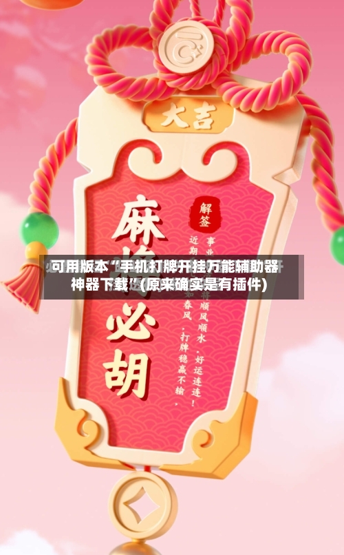 可用版本“手机打牌开挂万能辅助器神器下载”(原来确实是有插件)-第2张图片