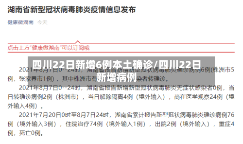 四川22日新增6例本土确诊/四川22日新增病例