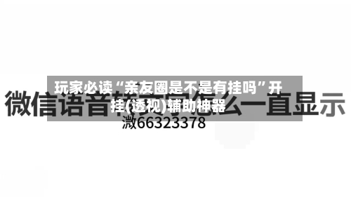 玩家必读“亲友圈是不是有挂吗	”开挂(透视)辅助神器-第2张图片