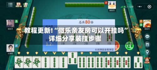 教程更新!“微乐亲友房可以开挂吗”详细分享装挂步骤-第3张图片