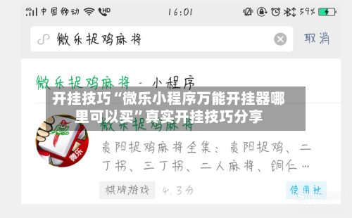 开挂技巧“微乐小程序万能开挂器哪里可以买”真实开挂技巧分享-第2张图片