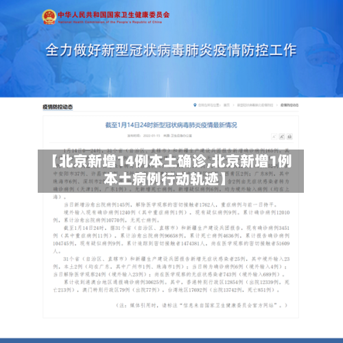 【北京新增14例本土确诊,北京新增1例本土病例行动轨迹】