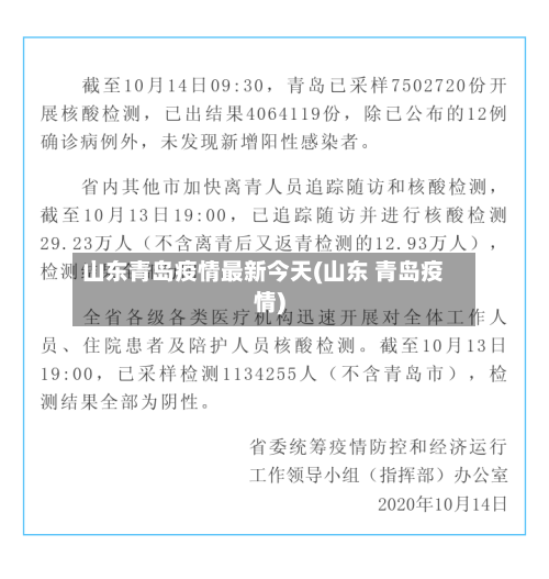 山东青岛疫情最新今天(山东 青岛疫情)
