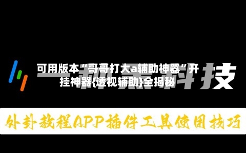 可用版本“哥哥打大a辅助神器”开挂神器{透视辅助}全揭秘-第3张图片