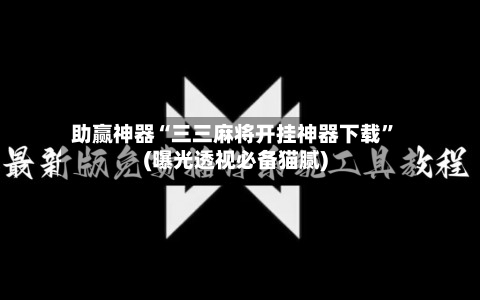助赢神器“三三麻将开挂神器下载	”(曝光透视必备猫腻)-第2张图片