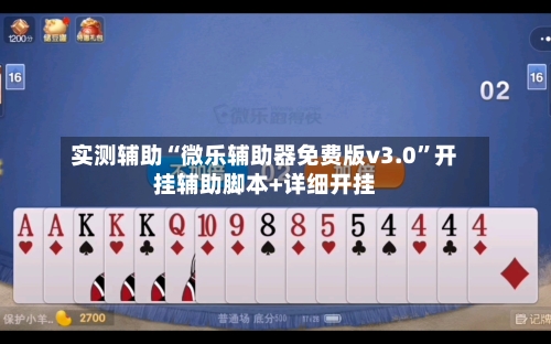 实测辅助“微乐辅助器免费版v3.0”开挂辅助脚本+详细开挂-第2张图片