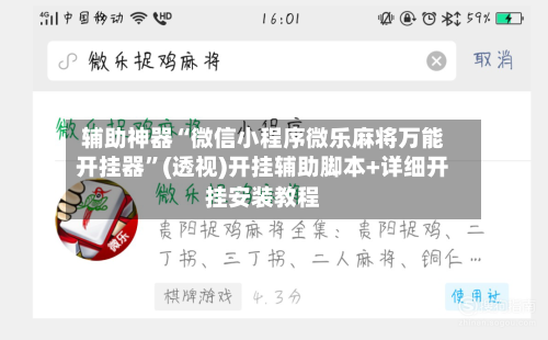 辅助神器“微信小程序微乐麻将万能开挂器	”(透视)开挂辅助脚本+详细开挂安装教程-第2张图片