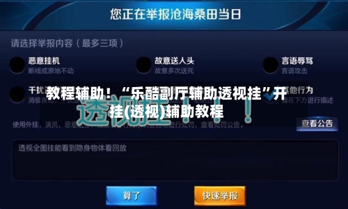 教程辅助！“乐酷副厅辅助透视挂”开挂(透视)辅助教程-第3张图片