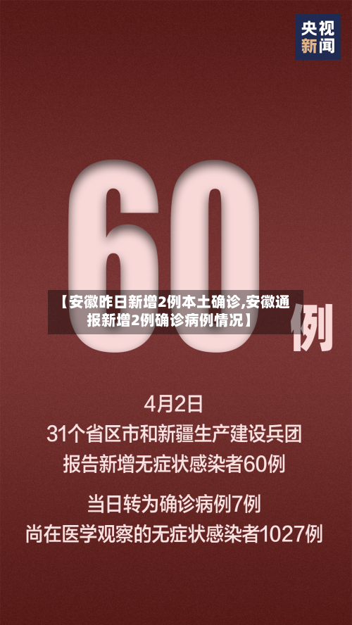 【安徽昨日新增2例本土确诊,安徽通报新增2例确诊病例情况】