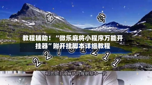教程辅助！“微乐麻将小程序万能开挂器”附开挂脚本详细教程-第3张图片