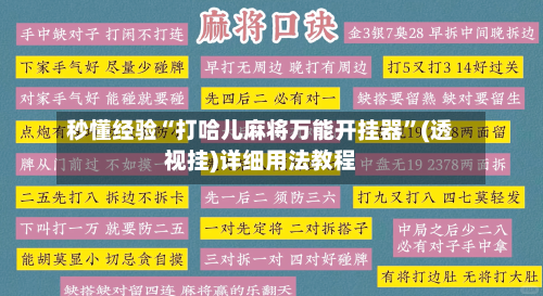 秒懂经验“打哈儿麻将万能开挂器”(透视挂)详细用法教程-第3张图片