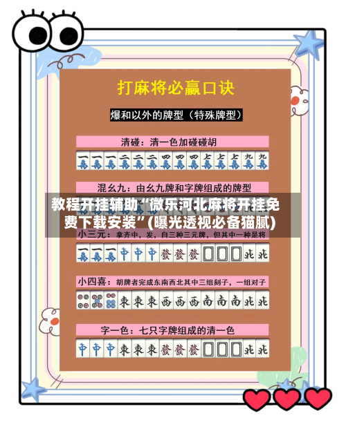 教程开挂辅助“微乐河北麻将开挂免费下载安装”(曝光透视必备猫腻)-第3张图片
