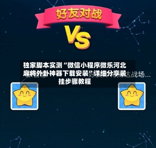 独家脚本实测“微信小程序微乐河北麻将外卦神器下载安装”详细分享装挂步骤教程-第2张图片