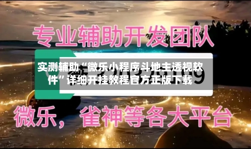 实测辅助“微乐小程序斗地主透视软件”详细开挂教程官方正版下载-第2张图片