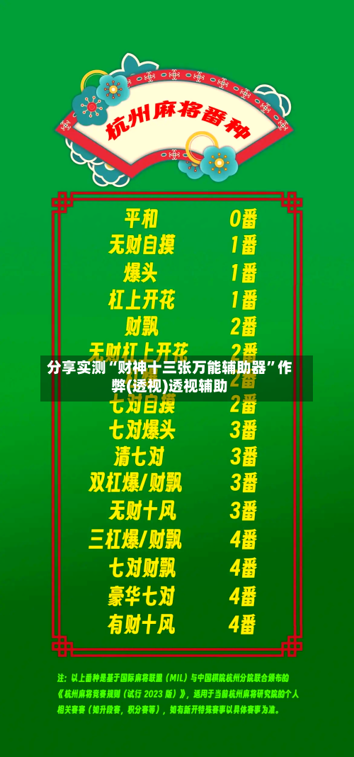 分享实测“财神十三张万能辅助器”作弊(透视)透视辅助