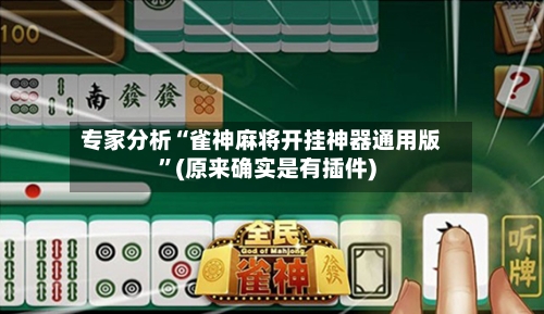 专家分析“雀神麻将开挂神器通用版”(原来确实是有插件)