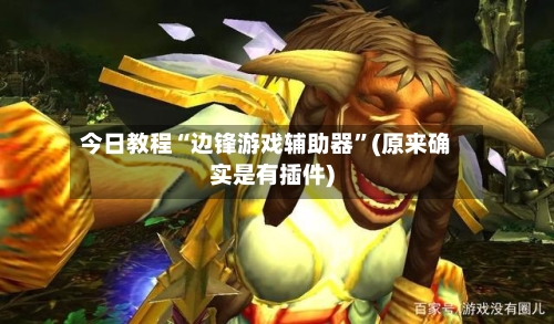 今日教程“边锋游戏辅助器”(原来确实是有插件)-第2张图片