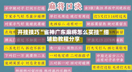 开挂技巧“雀神广东麻将怎么买挂”细辅助教程分享-第2张图片