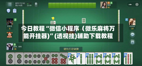 今日教程“微信小程序（微乐麻将万能开挂器)”(透视挂)辅助下载教程-第3张图片