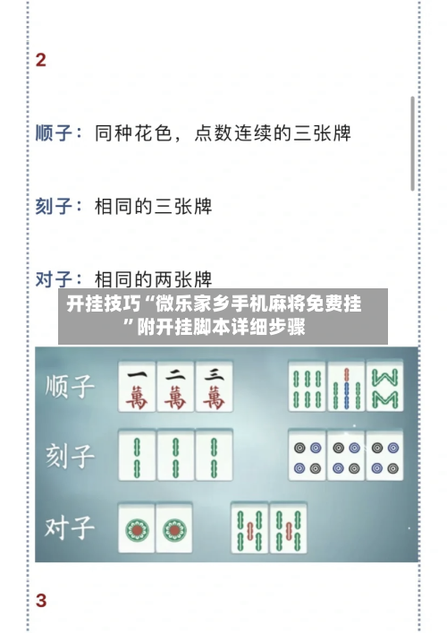 开挂技巧“微乐家乡手机麻将免费挂	”附开挂脚本详细步骤-第2张图片