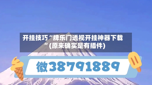 开挂技巧“牌乐门透视开挂神器下载”(原来确实是有插件)