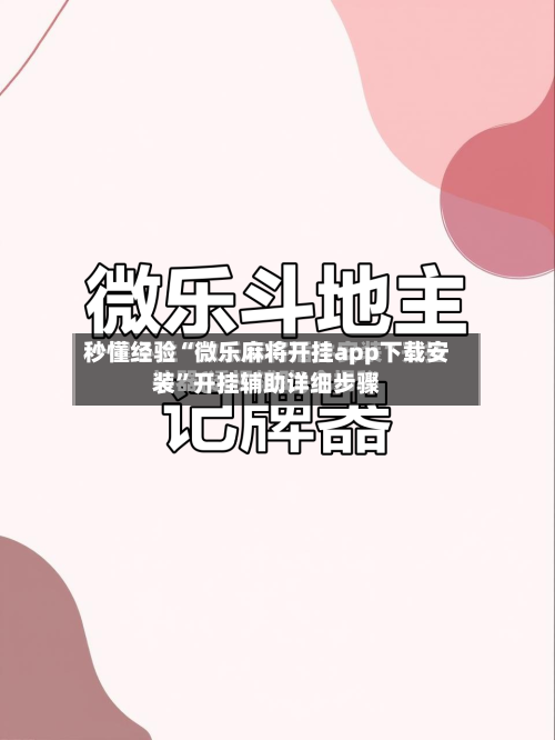 秒懂经验“微乐麻将开挂app下载安装”开挂辅助详细步骤-第2张图片