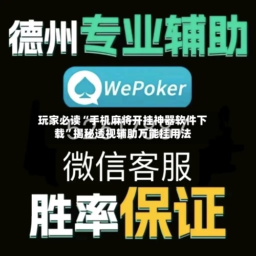玩家必读“手机麻将开挂神器软件下载”揭秘透视辅助万能挂用法-第2张图片