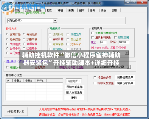 辅助挂机软件“微信小程序雀神辅助器安装包”开挂辅助脚本+详细开挂-第3张图片