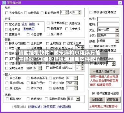 辅助挂机软件“微乐麻将小程序万能开挂器	”详细外挂透视辅助软件教程-第2张图片
