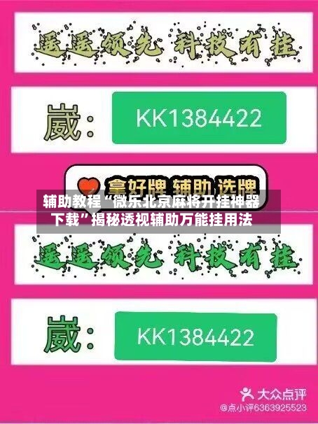 辅助教程“微乐北京麻将开挂神器下载”揭秘透视辅助万能挂用法-第2张图片