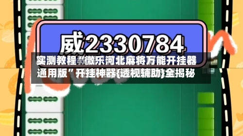 实测教程“微乐河北麻将万能开挂器通用版	”开挂神器{透视辅助}全揭秘-第2张图片