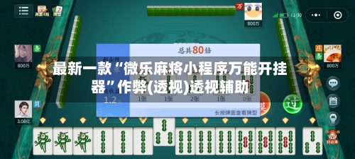 最新一款“微乐麻将小程序万能开挂器”作弊(透视)透视辅助-第2张图片