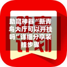 助赢神器“新青鸟大厅可以开挂吗	”详细分享装挂步骤-第2张图片