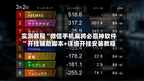 实测教程“微信手机麻将必赢神软件”开挂辅助脚本+详细开挂安装教程