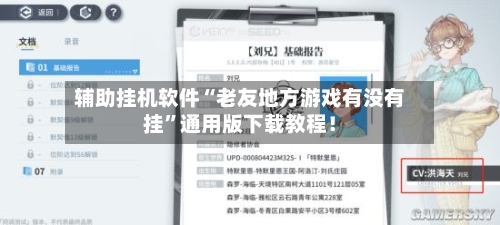 辅助挂机软件“老友地方游戏有没有挂”通用版下载教程！-第2张图片