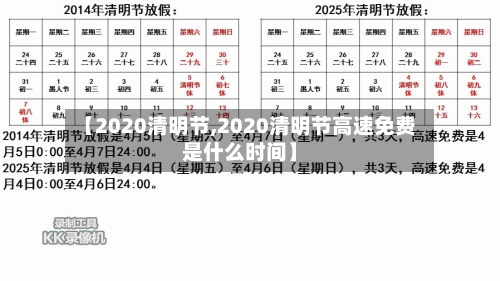 【2020清明节,2020清明节高速免费是什么时间】